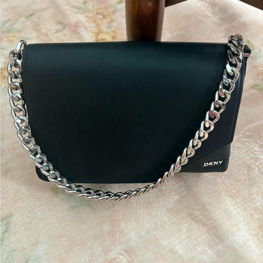 NEW WITH TAGS DKNY Black Leather Bag